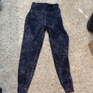 lululemon athletica Dark Gray Tie-Dye Leggings